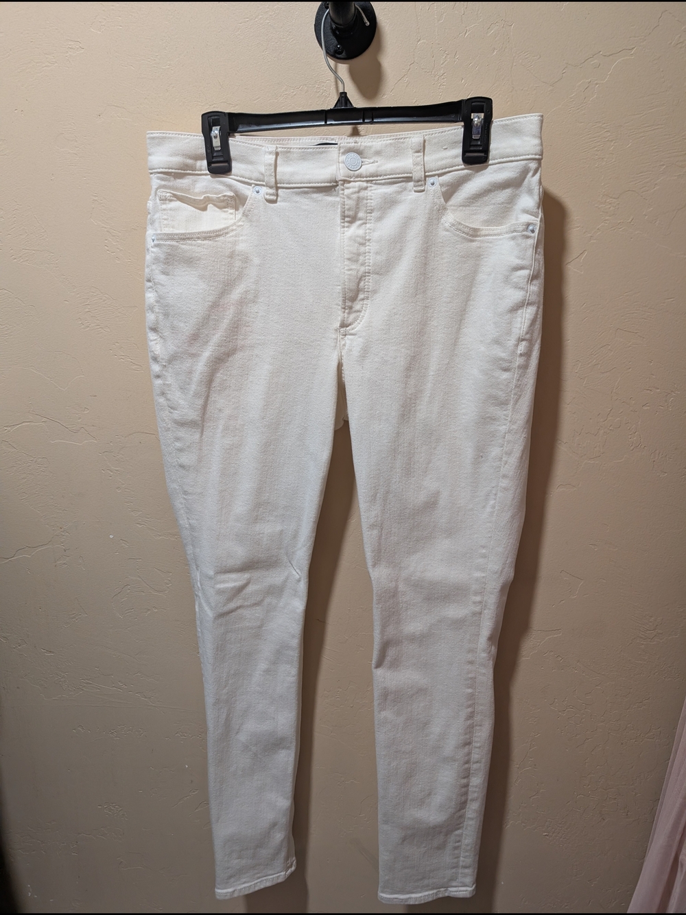 Woman's Express Denim Perfect Stretch High-rise Legging Skinny Jeans White 12R